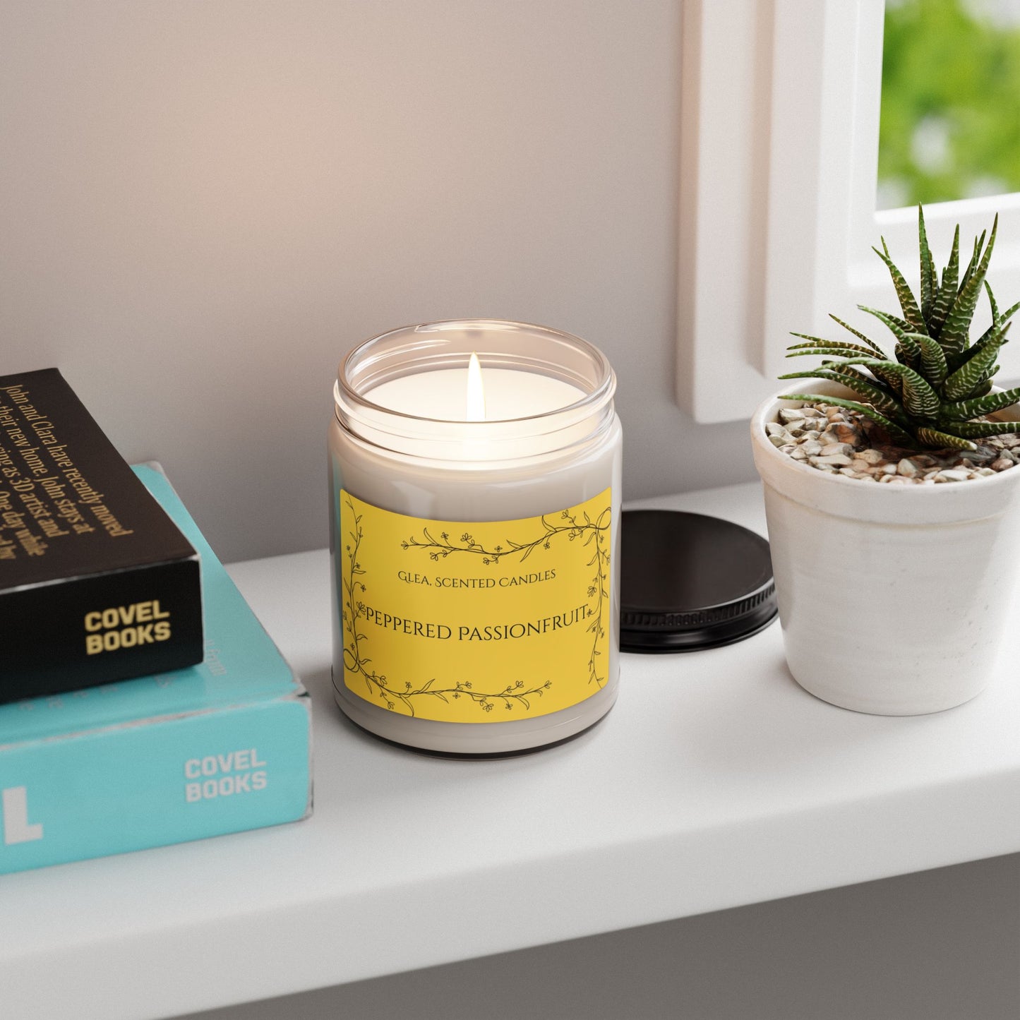Peppered Passionfruit Soy Candle — 9oz Scented Jar for Home, Spa & Gifts