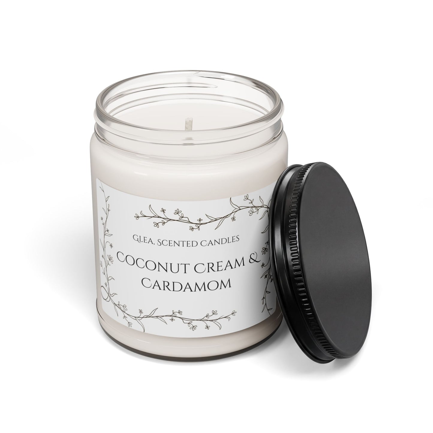 Coconut Cream & Cardamom Soy Candle — 9oz Scented Jar