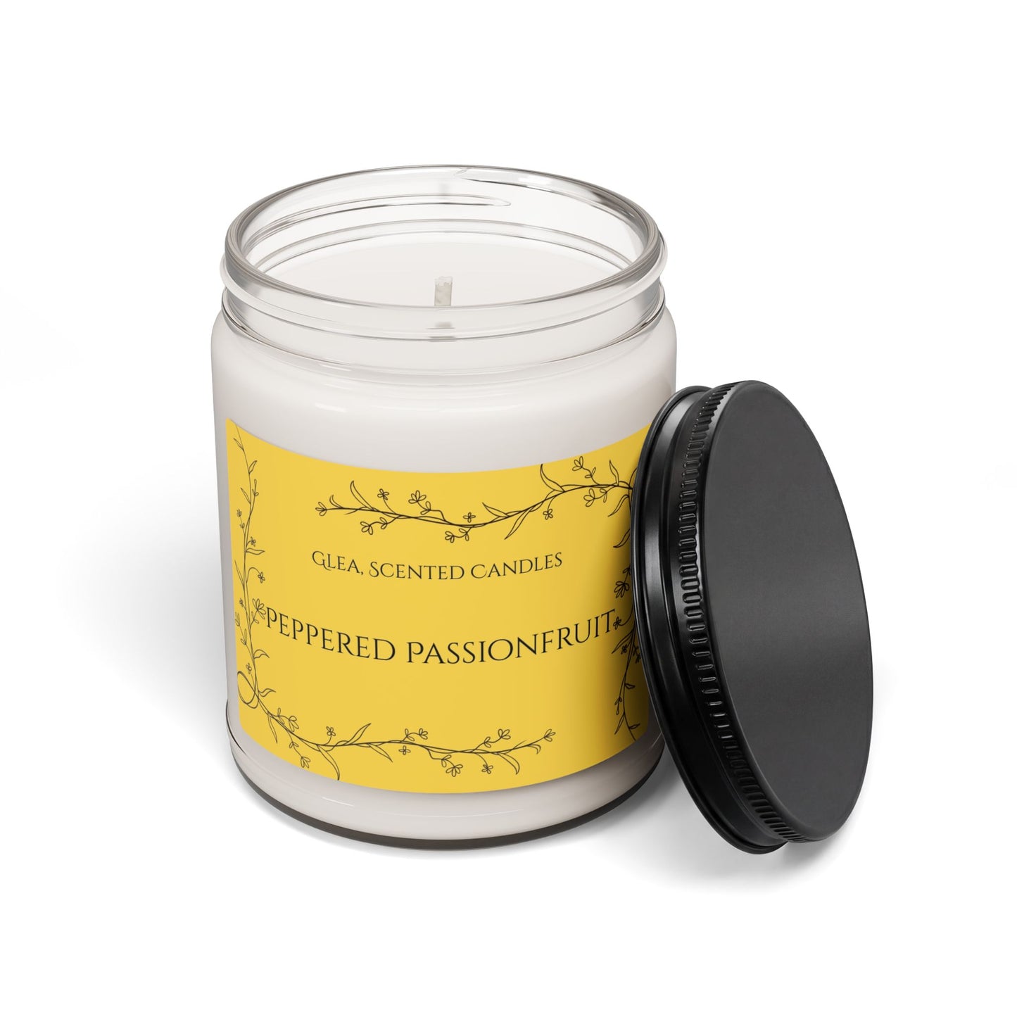 Peppered Passionfruit Soy Candle — 9oz Scented Jar for Home, Spa & Gifts