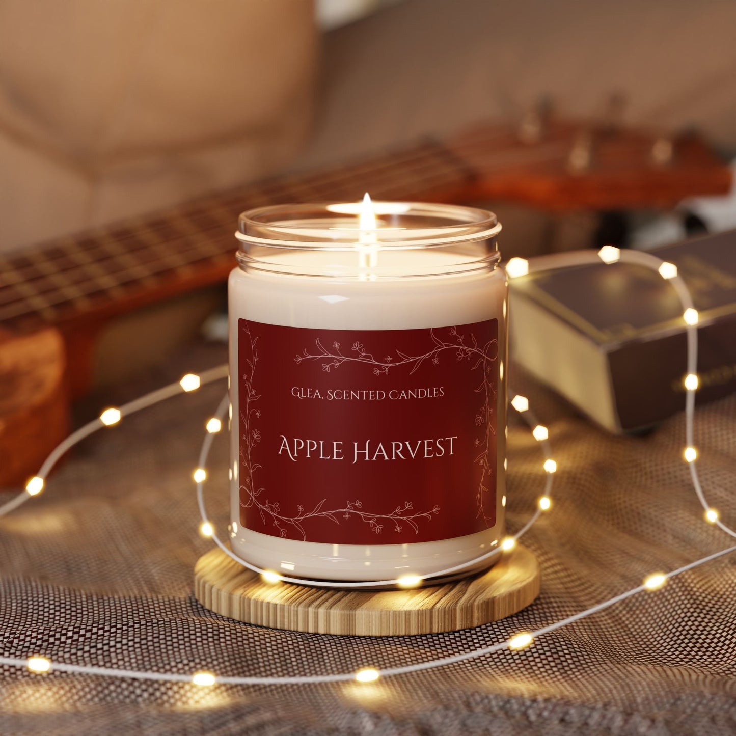 Apple Harvest Soy Candle — 9oz Scented Jar (Autumn Spice & Crisp Apple)