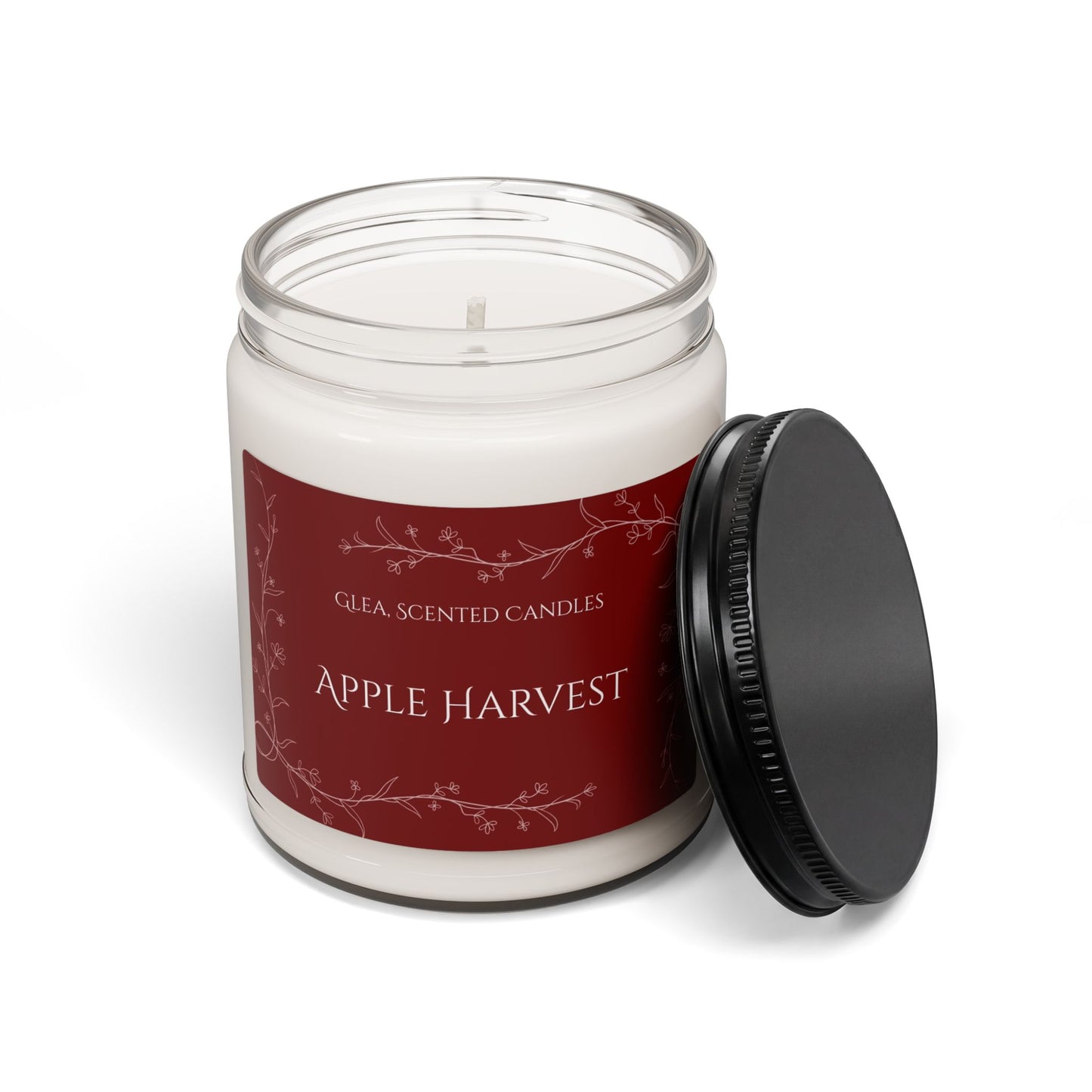 Apple Harvest Soy Candle — 9oz Scented Jar (Autumn Spice & Crisp Apple)