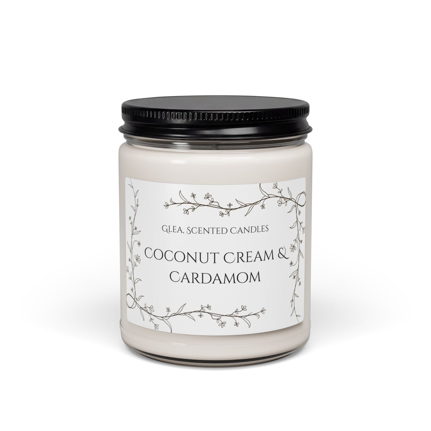 Coconut Cream & Cardamom Soy Candle — 9oz Scented Jar