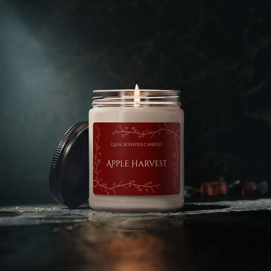 Apple Harvest Soy Candle — 9oz Scented Jar (Autumn Spice & Crisp Apple)
