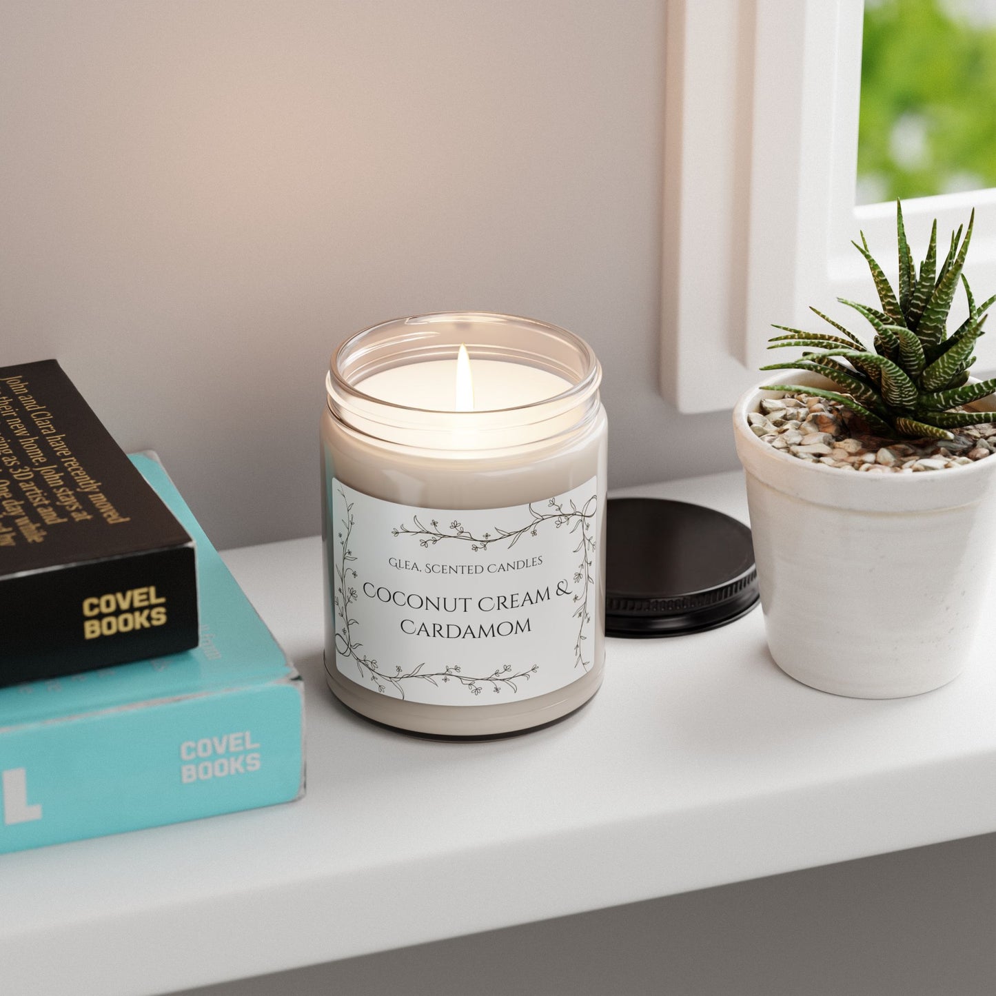 Coconut Cream & Cardamom Soy Candle — 9oz Scented Jar