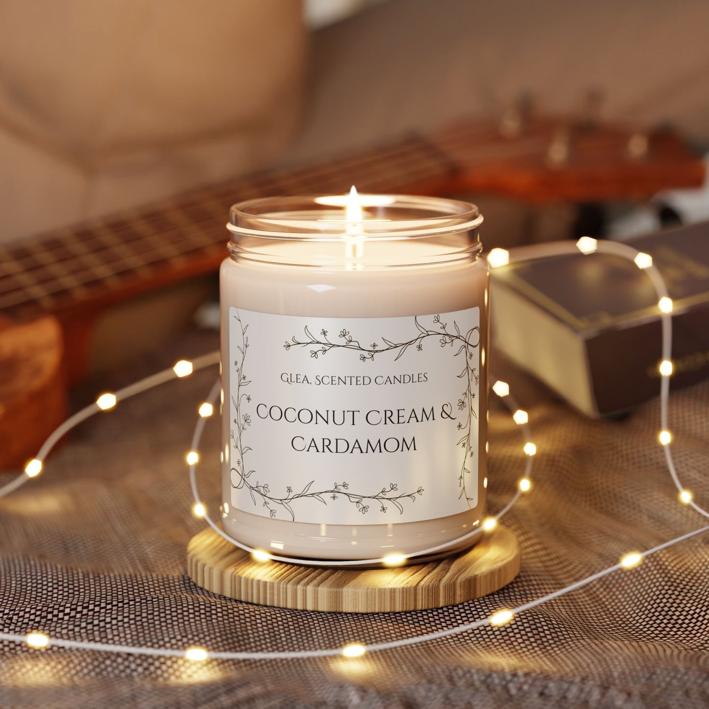 Coconut Cream & Cardamom Soy Candle — 9oz Scented Jar