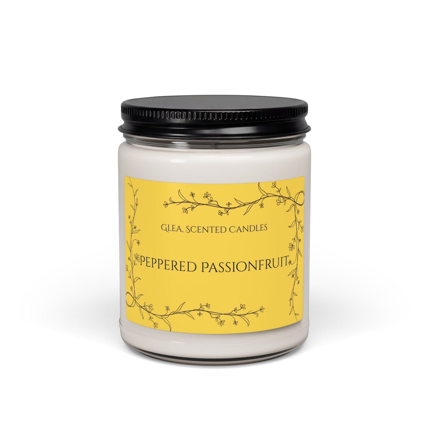 Peppered Passionfruit Soy Candle — 9oz Scented Jar for Home, Spa & Gifts