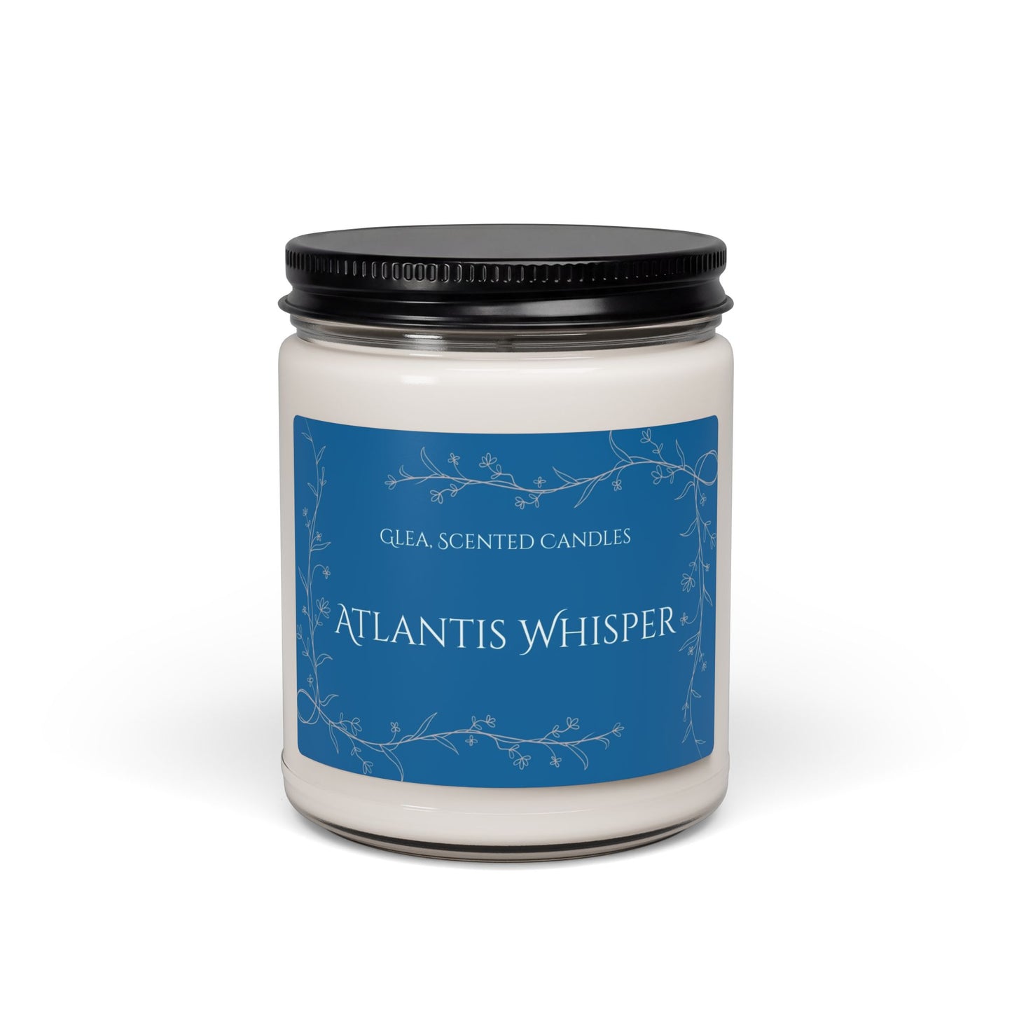 Atlantis Whisper Scented Soy Candle — 9oz Ocean Breeze Candle for Relaxation & Aromatherapy