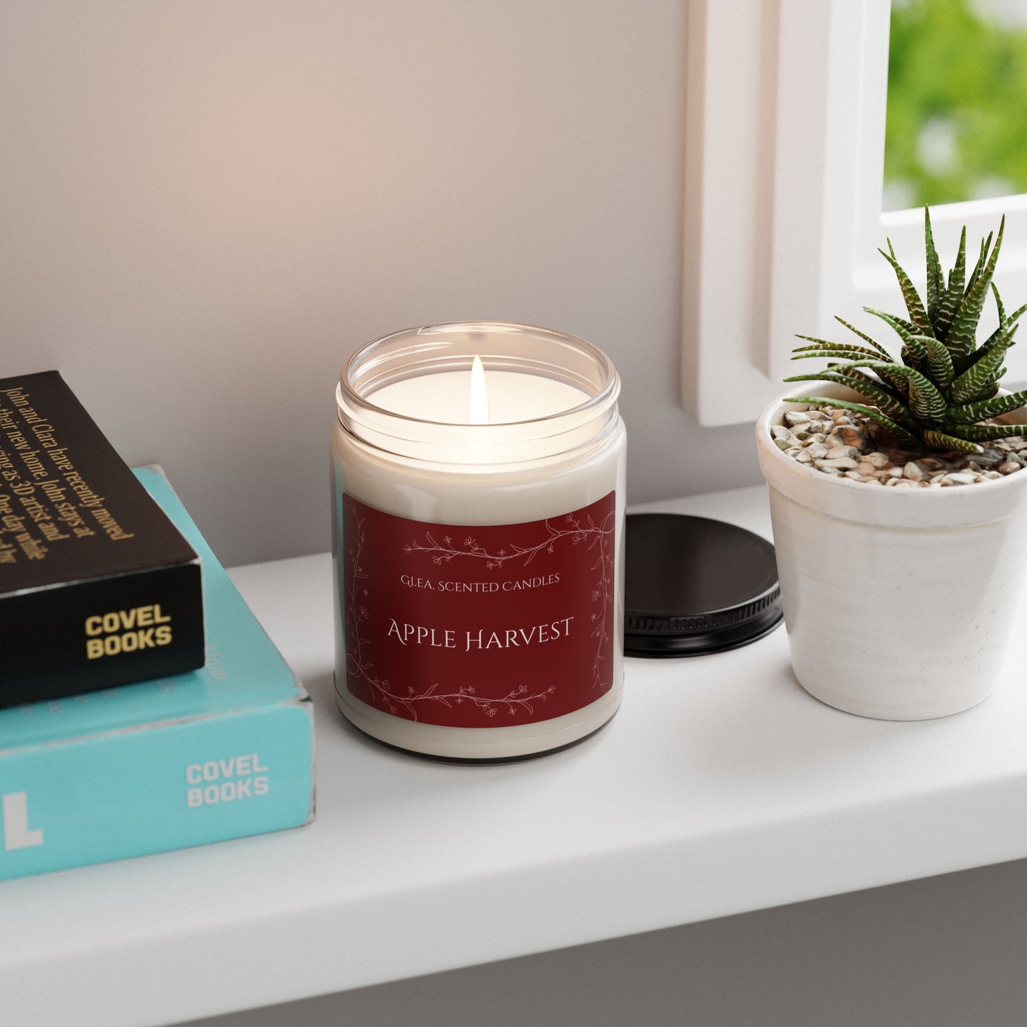 Apple Harvest Soy Candle — 9oz Scented Jar (Autumn Spice & Crisp Apple)