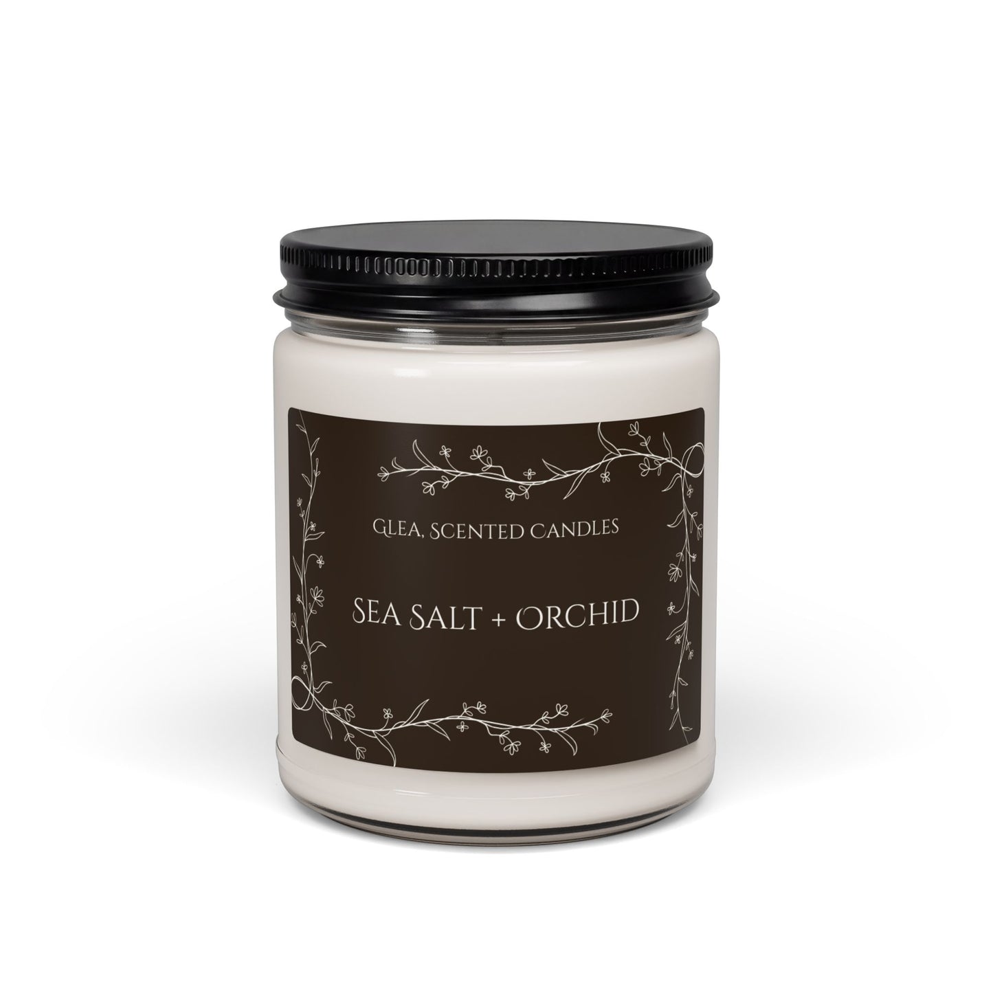 Sea Salt + Orchid Soy Candle — 9oz Scented Jar Candle